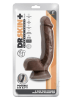 Dr. Skin Plus Thick Posable Dildo with Squeezable Balls 8"