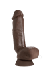 Dr. Skin Plus Thick Posable Dildo with Squeezable Balls 8"
