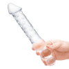12" Double Ended Glass Dildo with Anal Beads
