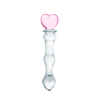 Glass Heart Glass Dildo 8"