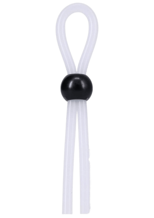 Rock Solid The Lasso Single Lock Adjustable Silicone Cock Ring - White