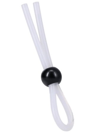 Rock Solid The Lasso Single Lock Adjustable Silicone Cock Ring - White