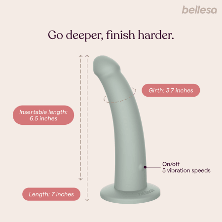 Classic Vibrating Dildo - 7” by Bellesa