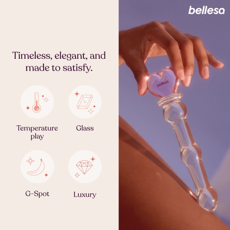 Glass Heart Dildo by Bellesa