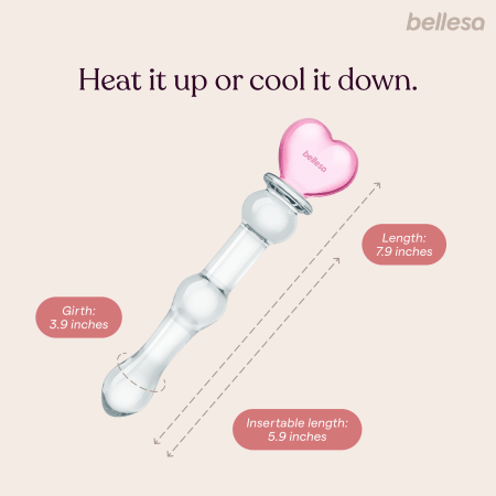 Glass Heart Dildo by Bellesa