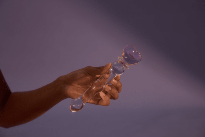 Glass Heart Dildo