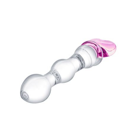 Glass Heart Glass Dildo 8"