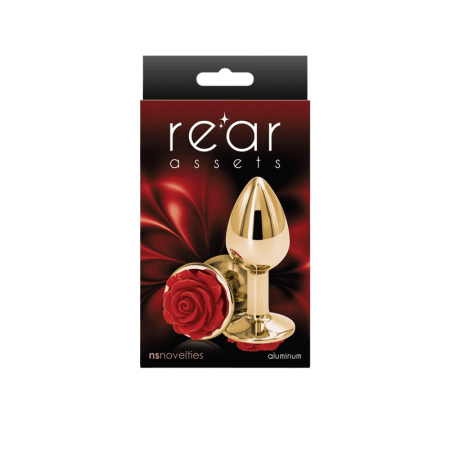 Rear Assets Gold Rose Butt Plug - Small