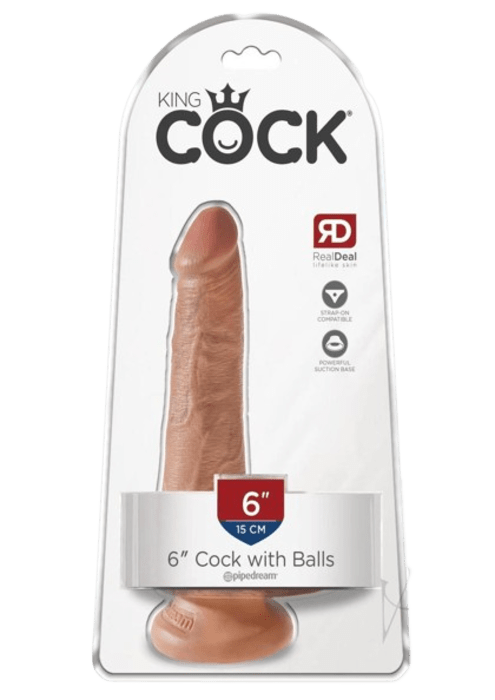 King Cock Dildo with Balls 6"
