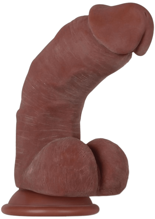Girthy Poseable Dildo with Balls 6"