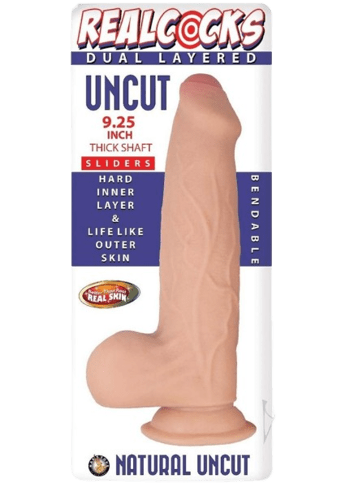 Realcocks Dual Layered Uncut Slider Thick Shaft Dildo 9.25"