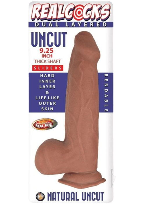 Realcocks Dual Layered Uncut Slider Thick Shaft Dildo 9.25"