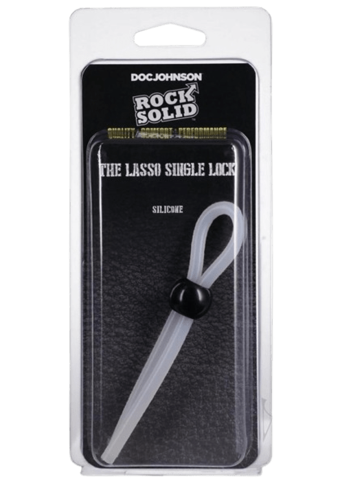 Rock Solid The Lasso Single Lock Adjustable Silicone Cock Ring - White