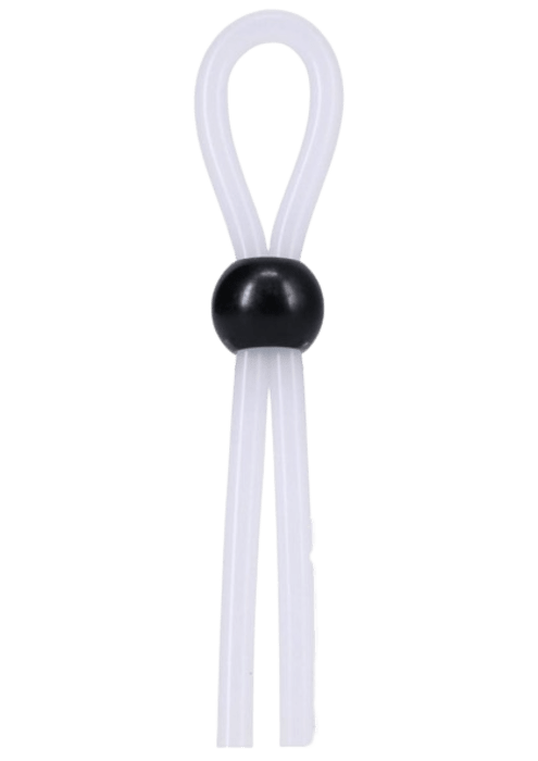 Rock Solid The Lasso Single Lock Adjustable Silicone Cock Ring - White