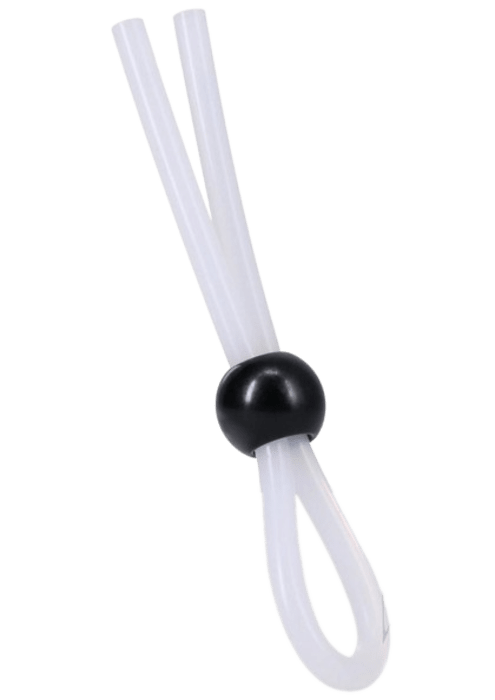 Rock Solid The Lasso Single Lock Adjustable Silicone Cock Ring - White