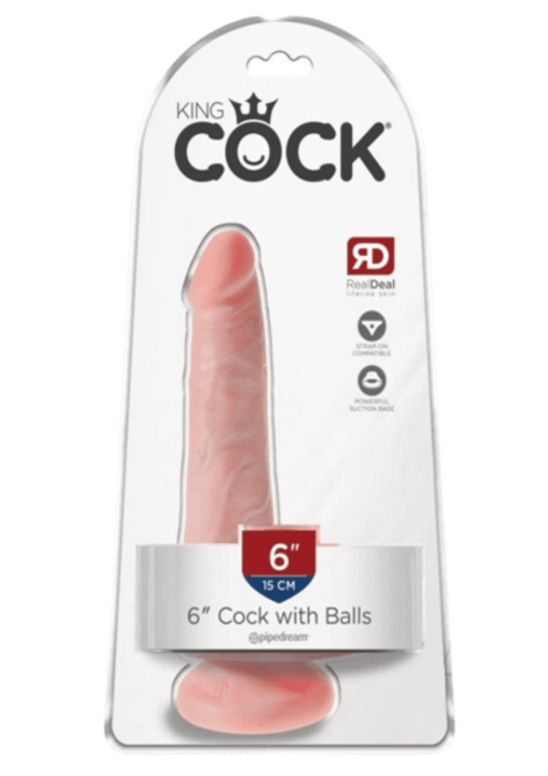 King Cock Dildo with Balls 6"