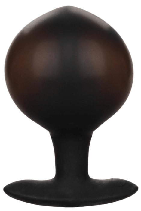 Weighted Silicone Inflatable Plug Large - Black