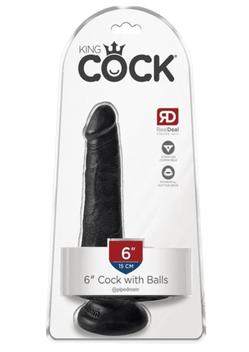 King Cock Dildo with Balls 6"