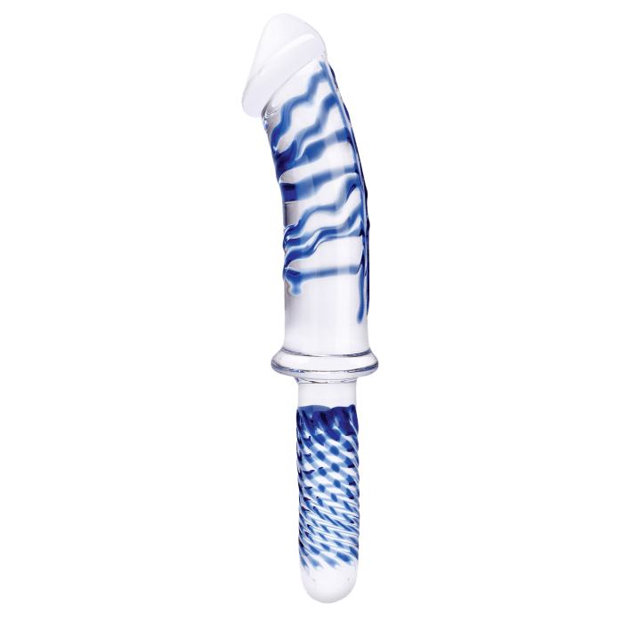 11" Realistic Double Ended Glass Dildo with Handle