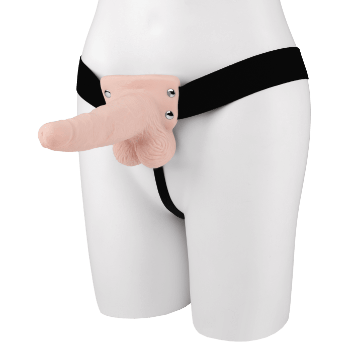 6" Rechargeable Strap-on with Balls